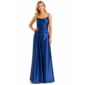 Jessica McClintock Women Maxi Dress 14 Blue Strapless Prom Bridal Gala‎ Formal